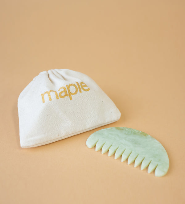 Maple Body-Restoring Jade Gua Sha Comb